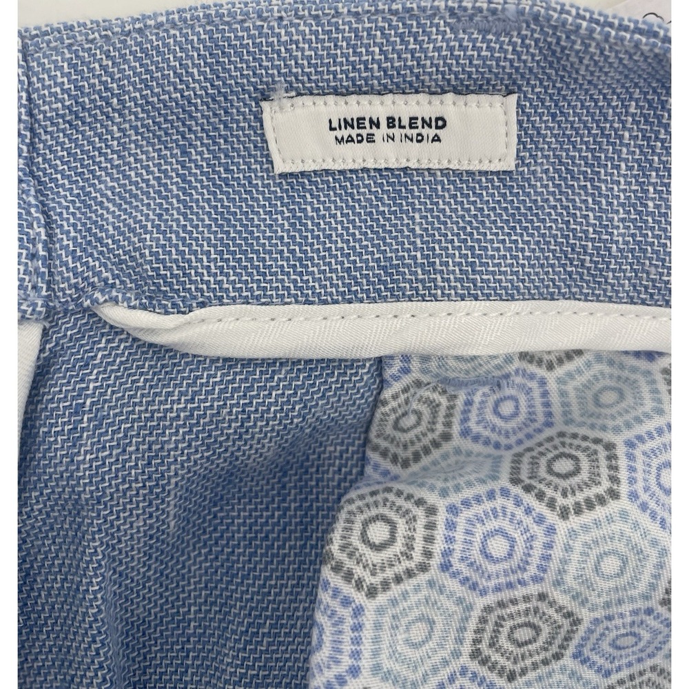 Porter & Ash Premium Collection Linen Blend Shorts Men's Size 30 Light Blue NWT - Picture 6 of 10